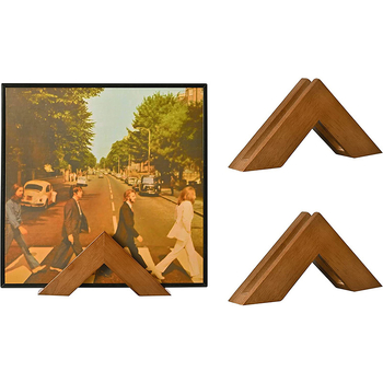 Дървен стенен държач за винилови плочи, изработен от масивно дърво, модерен минималистичен стил, персонализирана обработка, предназначен за възрастни