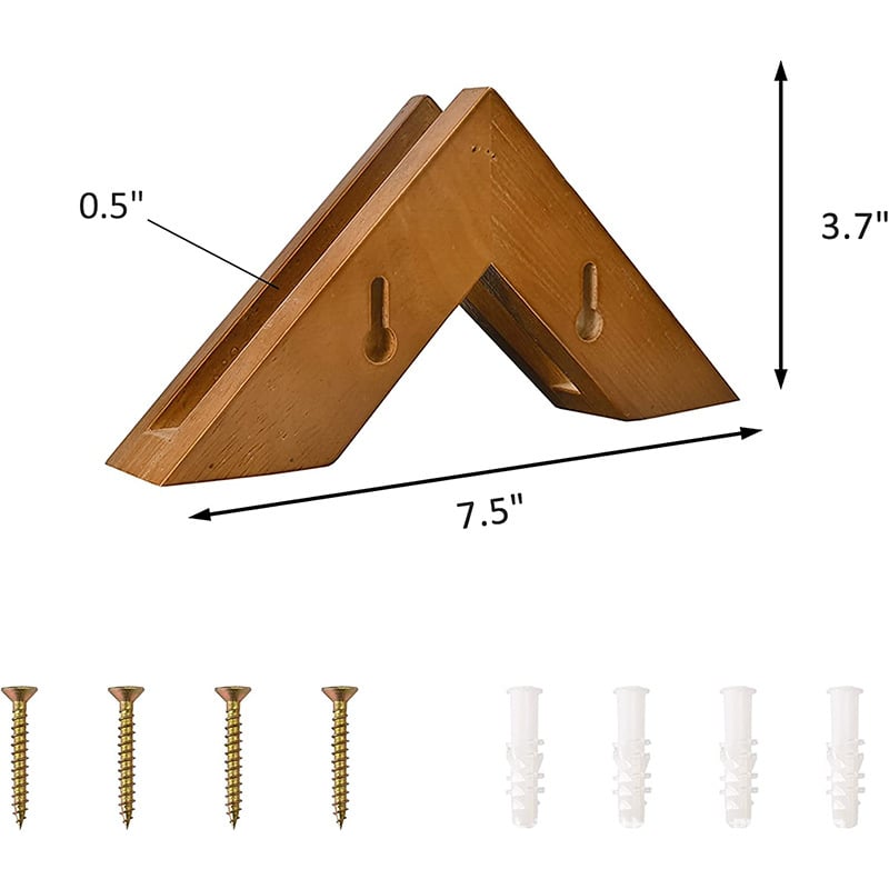 Дървен стенен държач за винилови плочи, изработен от масивно дърво, модерен минималистичен стил, персонализирана обработка, предназначен за възрастни
