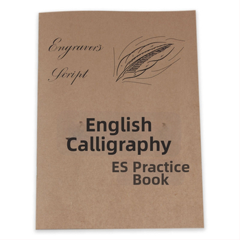 Anglų kaligrafija: praktikos sąsiuvinis su apvaliais brūkšniais, brūkšnių tvarka, pradedantiesiems, dekoratyvus šriftas, Yu Mowen