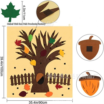 weisan felto klevų lapų dekoracija Padėkos dienai, 52 lapai, lipūs pakabukai