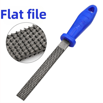 Σετ τριών αρχείων ξυλουργικής με λαβή — ατσάλινα αρχεία: ημικυκλικό, επίπεδο και στρογγυλό