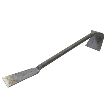 Rūdžių šalinimo kastuvėlis – liejimo plieno korpusas, plieninė rankena, dviejų paskirčių skraperis modelis