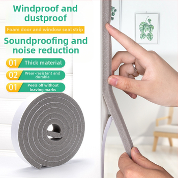 Λωρίδα στεγανοποίησης πόρτας και παραθύρου - αυτοκόλλητο σφουγγάρι για στεγανοποίηση από τον αέρα, ηχομόνωση και προστασία από κρούσεις για γυάλινες πόρτες