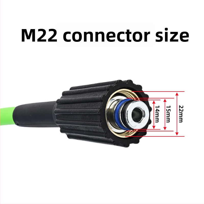 Шланг за високо налягане за автомивка, 200 bar (2900 psi), M22 съединител, модел SPH060120-10G, Xiong wei