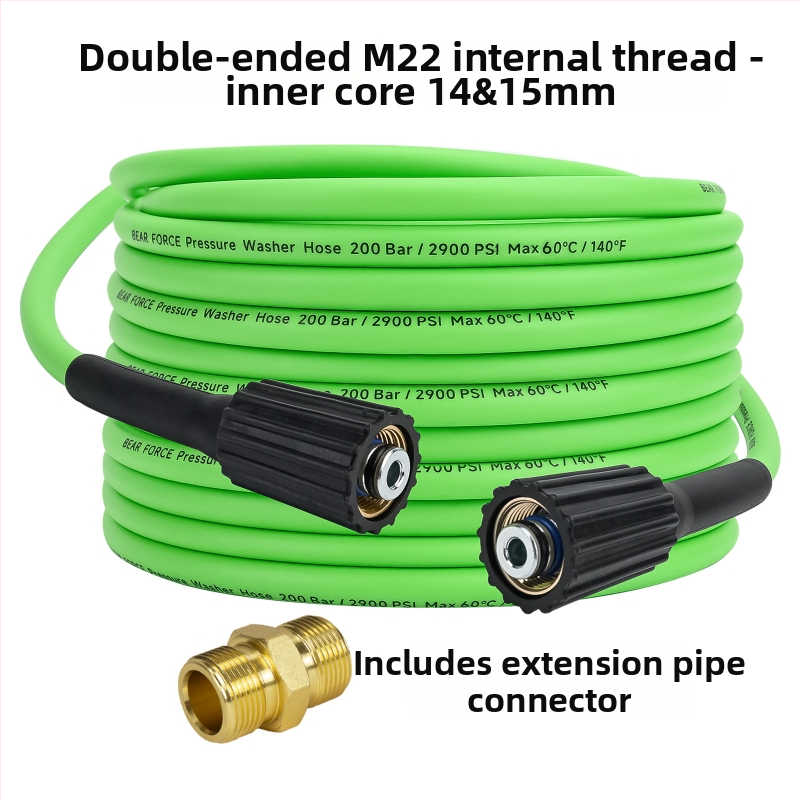 Didelio slėgio plovimo žarnos rinkinys automobilių plovimui, 200 bar (2900 psi), M22 jungtis, modelis SPH060120-10G, Xiong wei