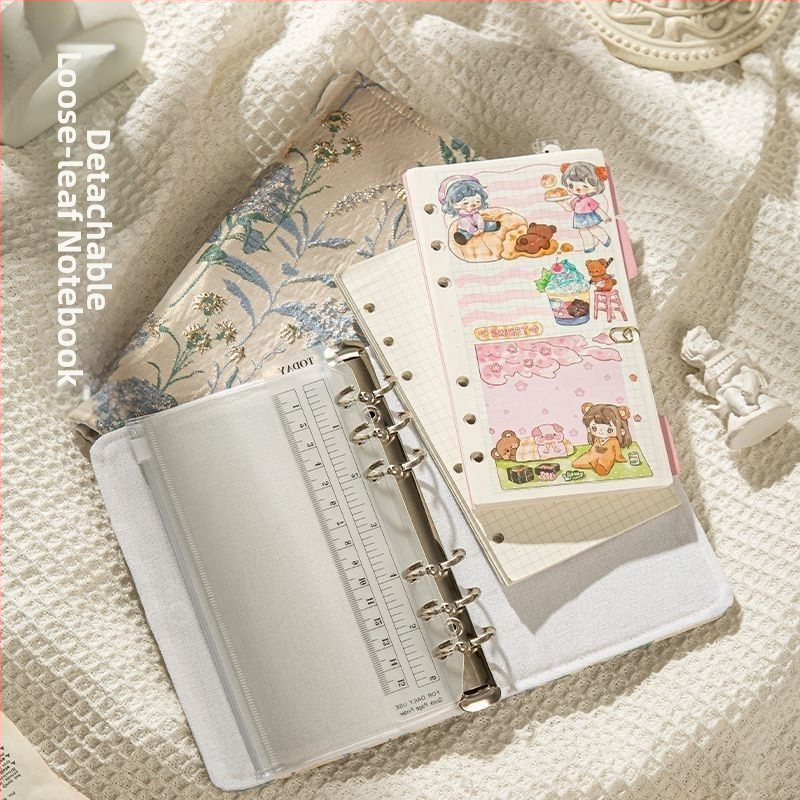 Тефтер с подвижни листове за дневник – ръчна изработка, универсален материал, персонализирана обработка, печатно лого, подходящ за подарък