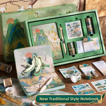 Dovanų rinkinys užrašų knygelėlei — užrašų knygelė senoviniu stiliumi, Kaba Bear prekė, mokyklinės prekės