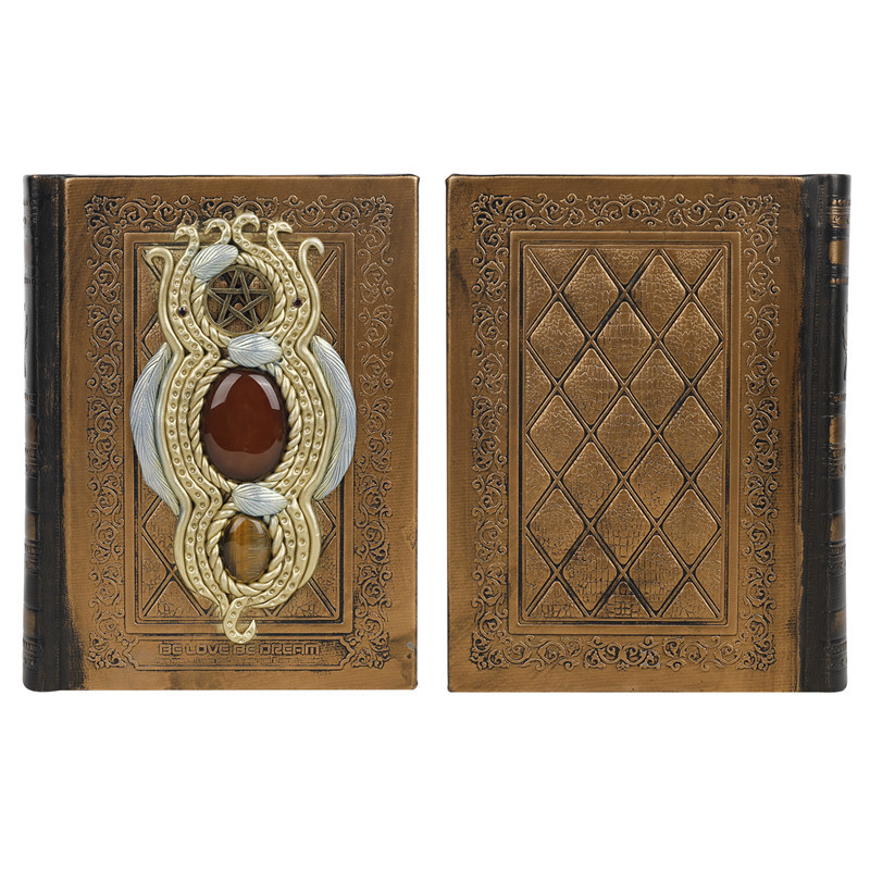 Σημειωματάριο με κρύσταλλο ένθετο και γεωμετρικό μοτίβο λίθων, φυσικός κρύσταλλος, διεργασία γλυπτικής, Arthur Jewelry