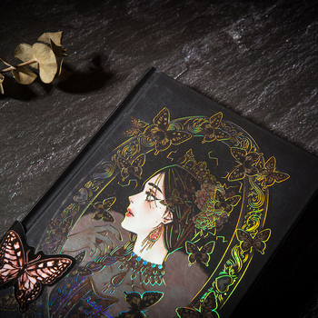 Notebook drótkötéses, papír borítóval, Daolin papírbelsővel, nosztalgikus retro stílus