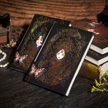 Notebook drótkötéses, papír borítóval, Daolin papírbelsővel, nosztalgikus retro stílus