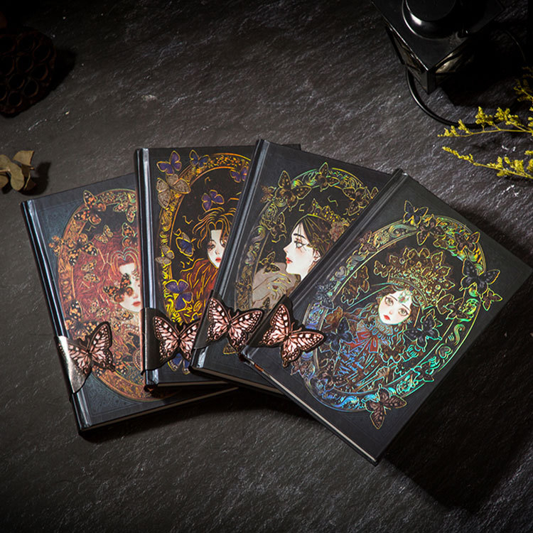 Notebook drótkötéses, papír borítóval, Daolin papírbelsővel, nosztalgikus retro stílus