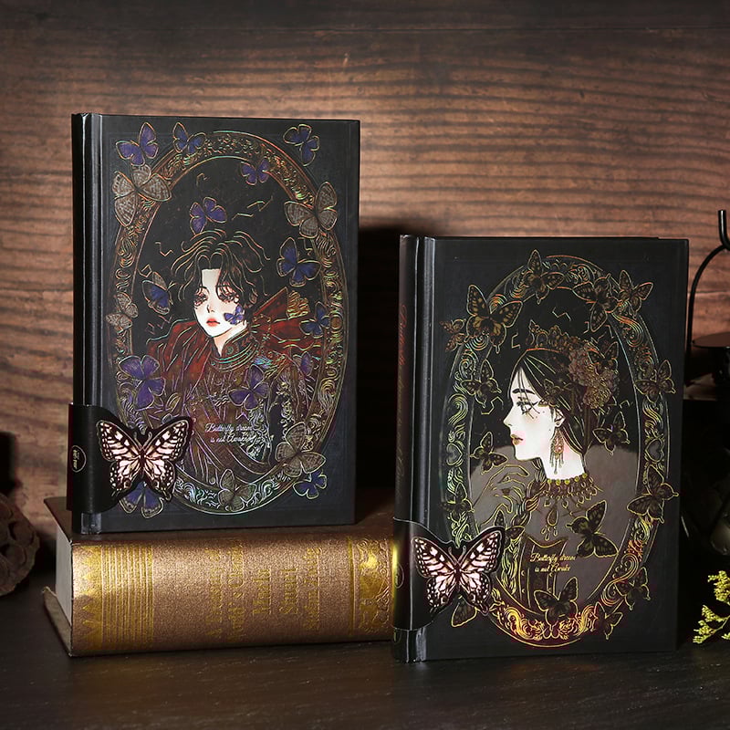 Notebook drótkötéses, papír borítóval, Daolin papírbelsővel, nosztalgikus retro stílus