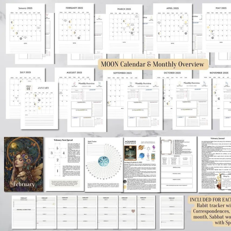 Planer vrajitoare – notebook cu stil creativ, Dowling hârtie, husă din hârtie, ediția 2025