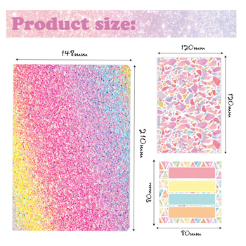 Dexiang DIY Ημερολόγιο με Χρυσή Σφράγιση – Σετ Scrapbook για Κορίτσια 4+ ετών