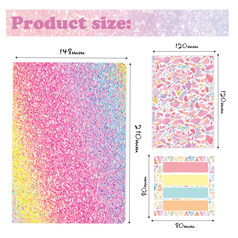 Dexiang DIY дневник със златно щамповане – комплект за скрапбук за момичета над 4 години