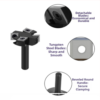 Τετραδάχτυλη φρέζα τύπου ράγα για καθαρισμό κάτω με αποσπώμενο τετράδοντο κανάλισμα για ξύλο, MDF και λαμαρινοειδή (κέντρο μηχανοκίνησης)