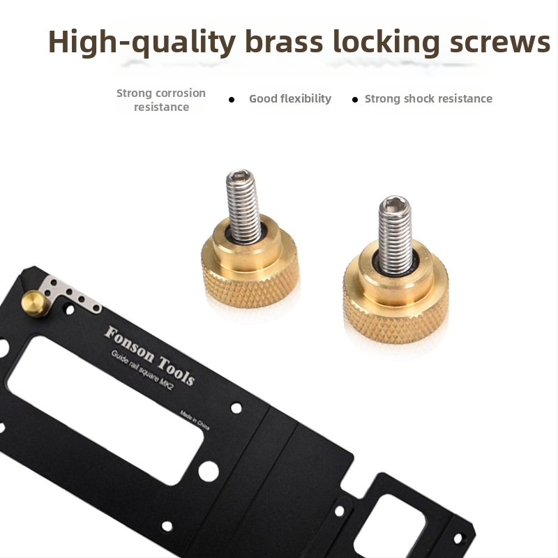 Позиционираща ъглова плоча за направляваща релса на дърводелски електрически циркуляр, метал, 2 бр., Fengsen