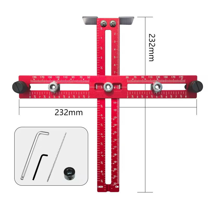 Beauty tools Șablon pentru mânere de dulap cu ghid de găurit — instrument de demontare, set 40 de piese, pentru uz casnic