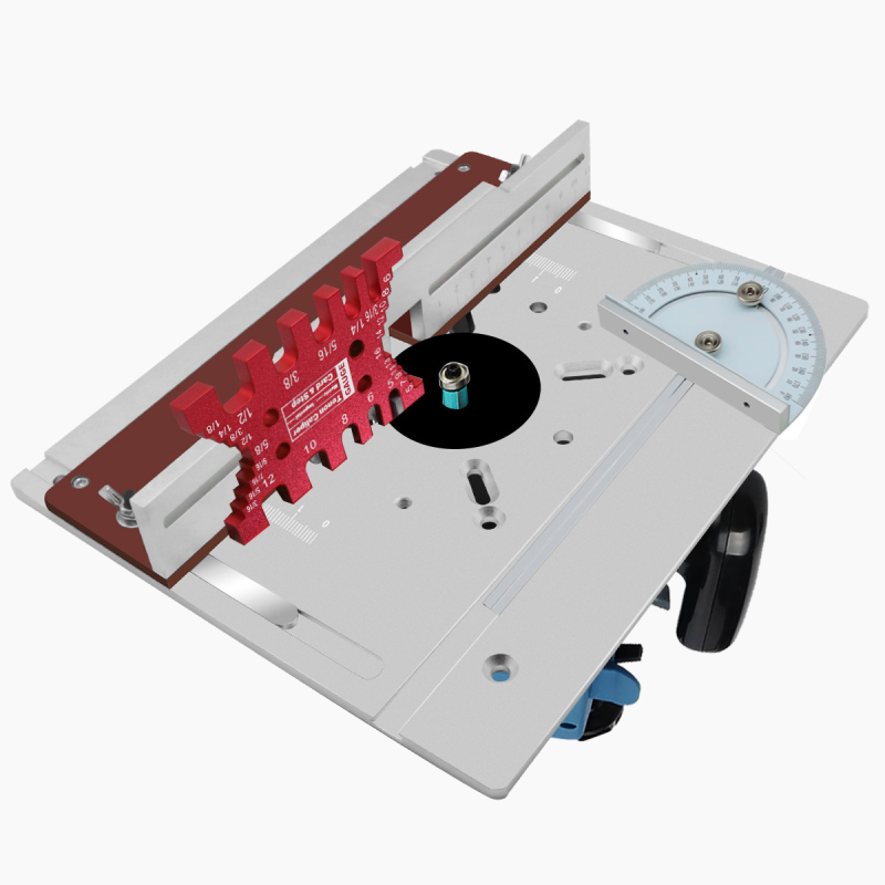 Mașină de frezat pentru lemn cu aliaj de aluminiu, masă Flip-Board Bakelite, banc de lucru reglabil cu ridicare, clemă pentru tenon