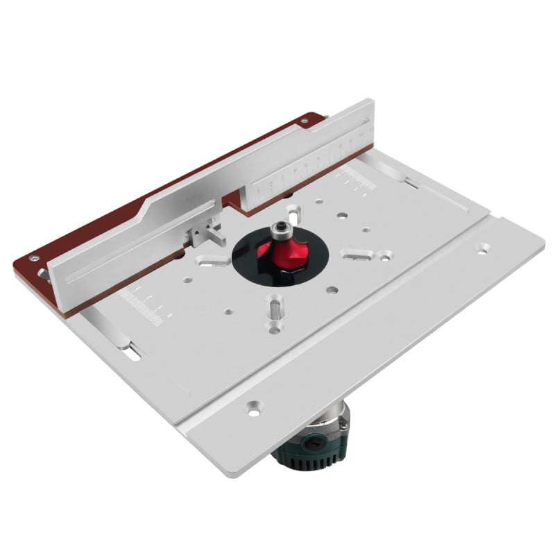 Mașină de frezat pentru lemn cu aliaj de aluminiu, masă Flip-Board Bakelite, banc de lucru reglabil cu ridicare, clemă pentru tenon