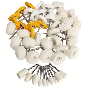 Poliruojančių ratukų rinkinys – vilnos abrazyvas, poliesterio pagrindas, 50 vnt., kietumas 60, Yi Baida