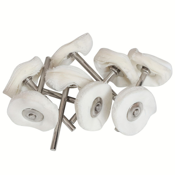 Poliruojančių ratukų rinkinys – vilnos abrazyvas, poliesterio pagrindas, 50 vnt., kietumas 60, Yi Baida