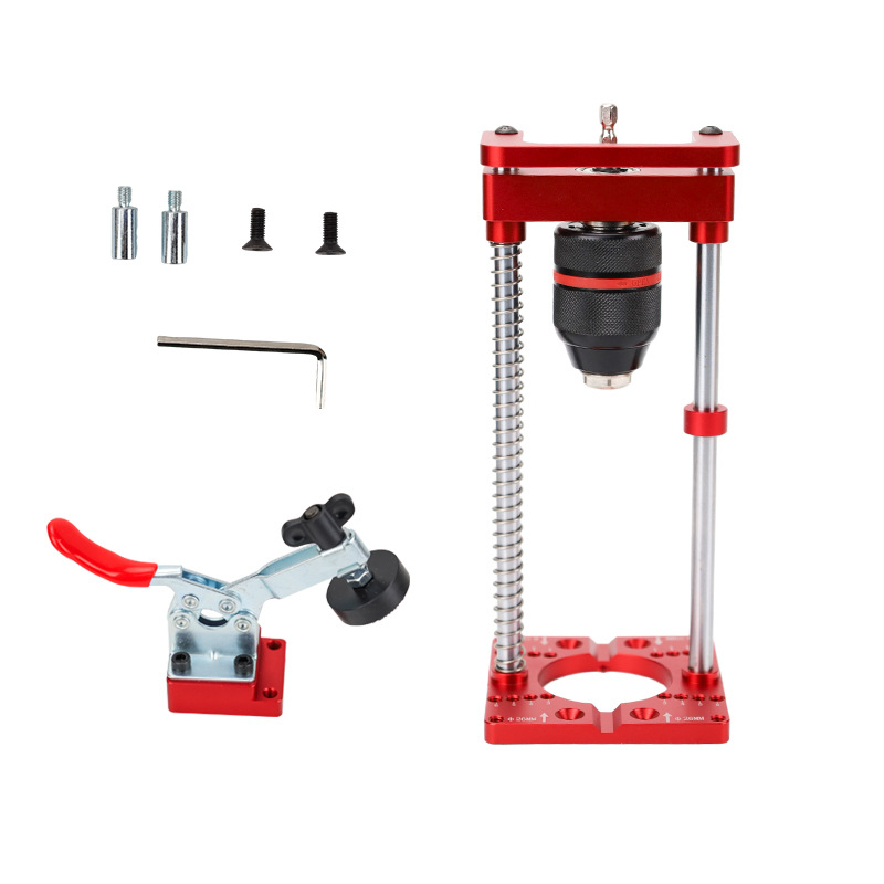 Fonsen Φορητός ξυλουργικός χειροκίνητος στύλος τρυπανιού με βάση τραπεζιού – Αλουμινίου κράμα, DIY ξυλουργικές εργασίες, βάρος 1,5 кг