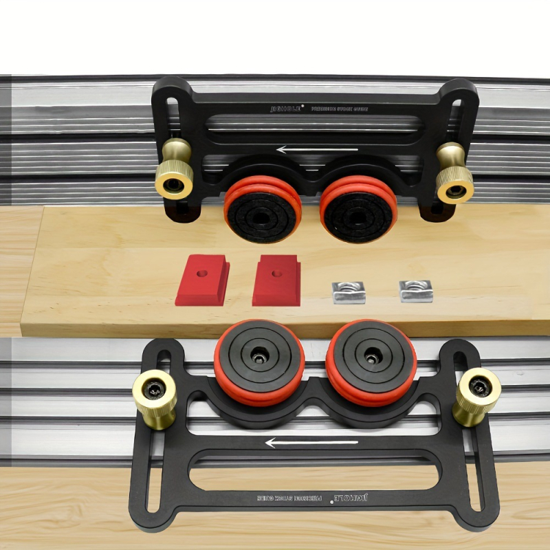 Τροχός πίεσης για πριονιστικό τραπέζι ξυλουργίας, πολυλειτουργικός κύλινδρος με ρουλεμάν, τροφοδότης και feather board