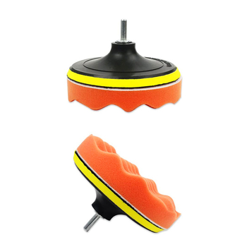 Automobilio poliravimo rinkinys su vilniniu pada ir bangnine kempine (medžiagos: vilna ir kempinė)