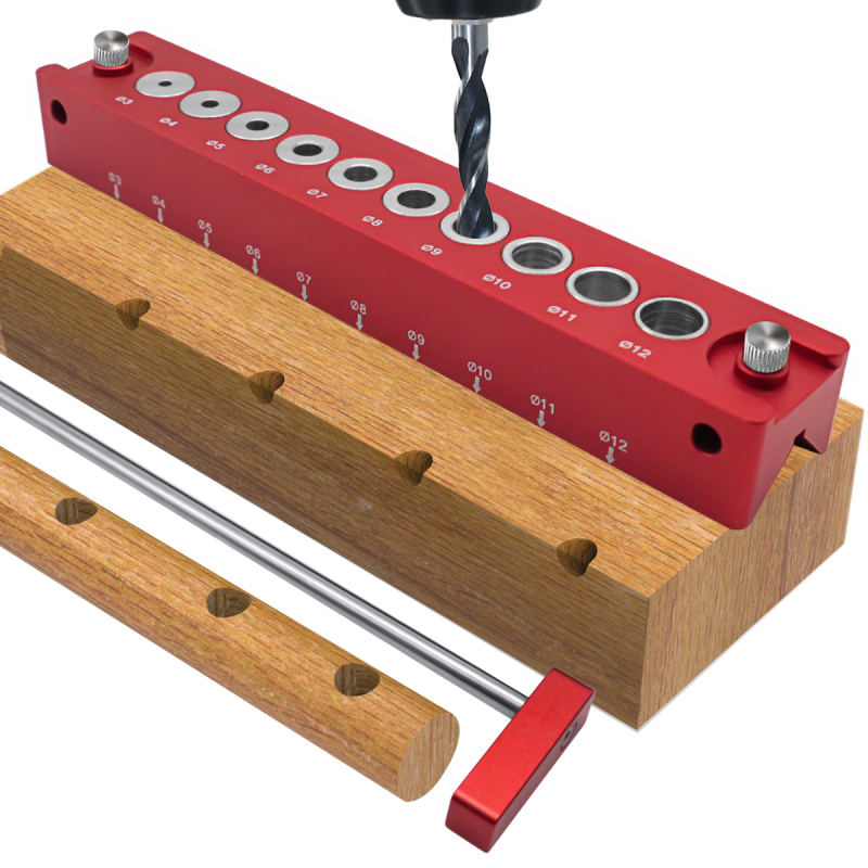 Koka urbja novietotājs kvadrātveida un apaļajam kokam, 45° urbums, tenona urbējs, palīgpozicionējošā plāksne
