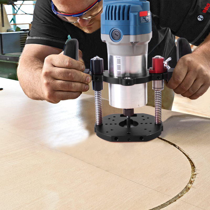 Лифт за рутер за дърводелска маса – универсална съвместимост с машини за рязане, база от алуминиева сплав