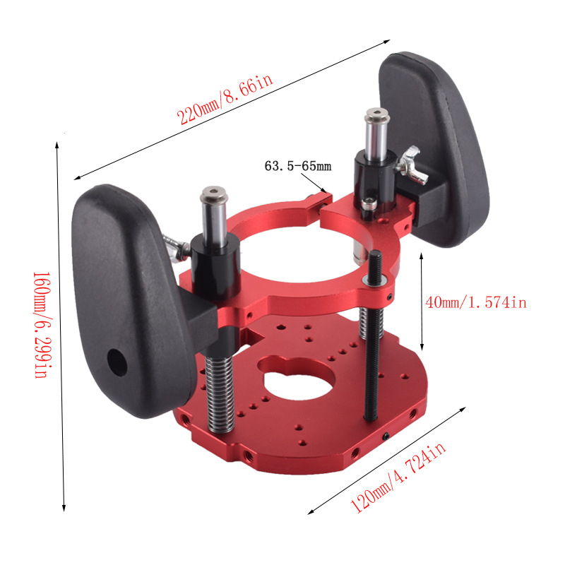 Лифт за рутер за дърводелска маса – универсална съвместимост с машини за рязане, база от алуминиева сплав