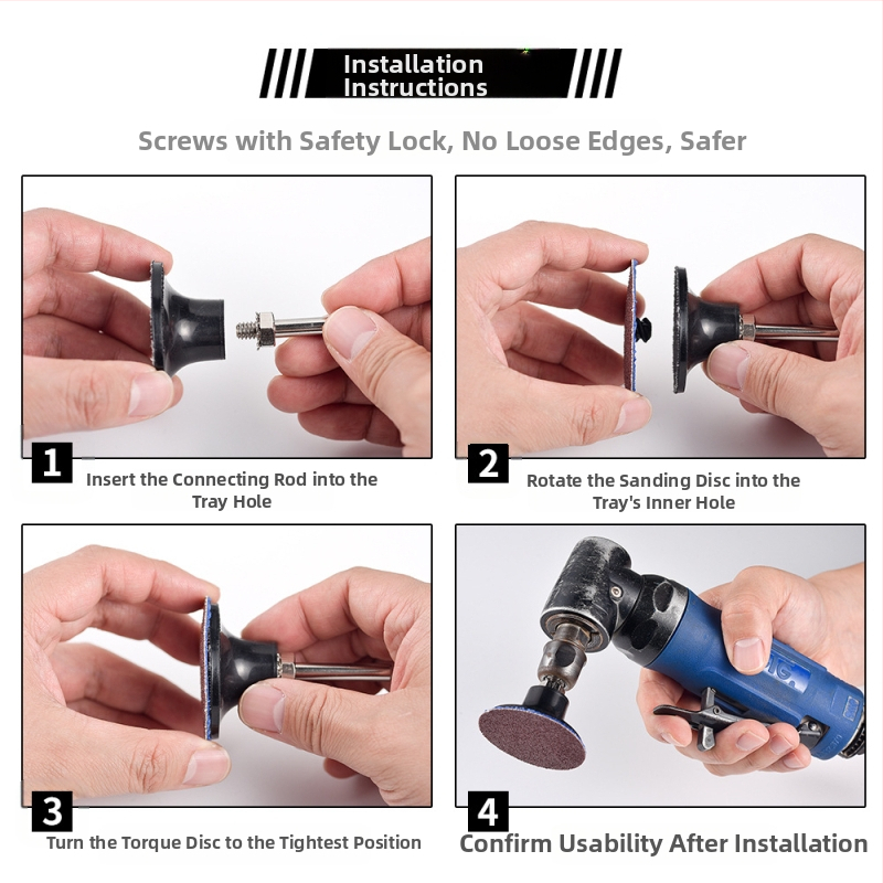 Noyan полиращи дискове за пневматично полиране, TR връзка, абразив: корунд