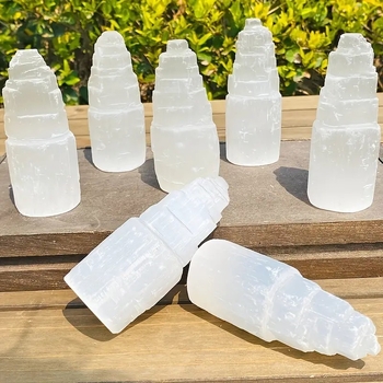 Kristāla ģipša geometrija torņa dekor, mūsdienīgs minimālisma stils mājām un birojam, atsevišķi iepakots PP maisiņā