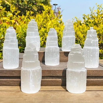 Kristāla ģipša geometrija torņa dekor, mūsdienīgs minimālisma stils mājām un birojam, atsevišķi iepakots PP maisiņā