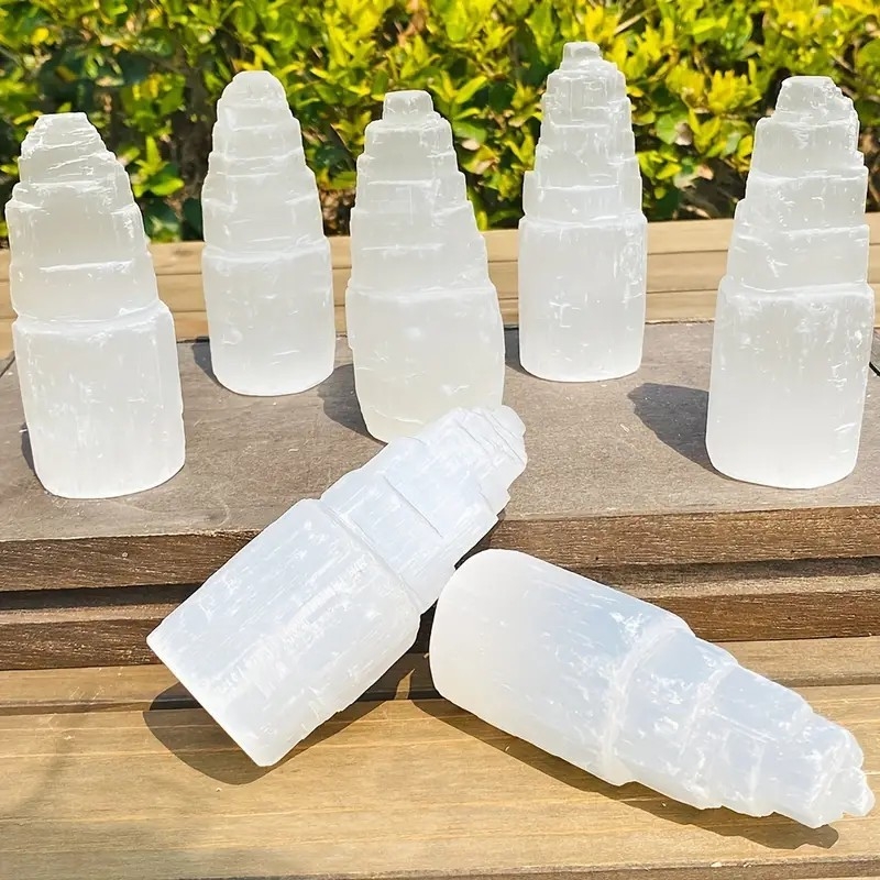 Kristāla ģipša geometrija torņa dekor, mūsdienīgs minimālisma stils mājām un birojam, atsevišķi iepakots PP maisiņā