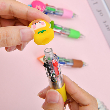 Jute stationery golyóstoll karikatúra fej dizájnnal, több tinta funkcióval, súly 12 g, több mint 100 stílus, nyomógomb típus