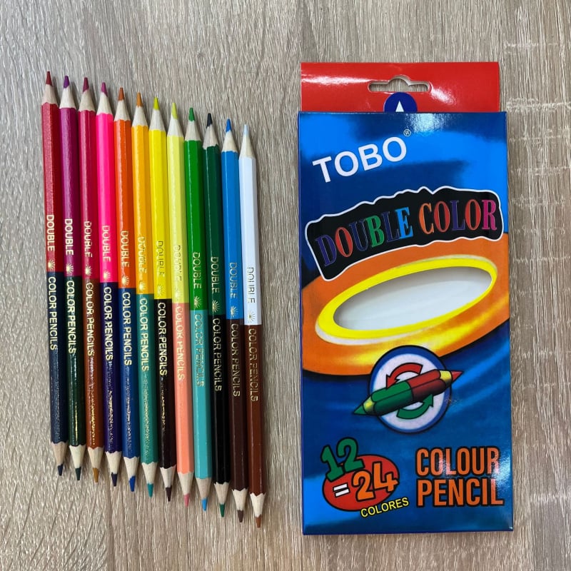 Xiang bo дървени моливи с две крайчета, двойна сърцевина, кутия 66 г