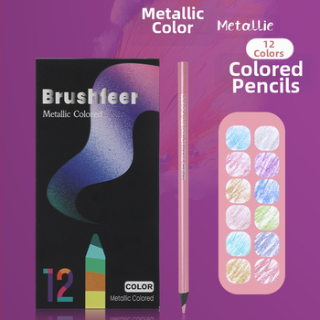 Brushfeer дървен комплект моливи със металически завършек, 75 г