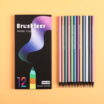 Brushfeer дървен комплект моливи със металически завършек, 75 г