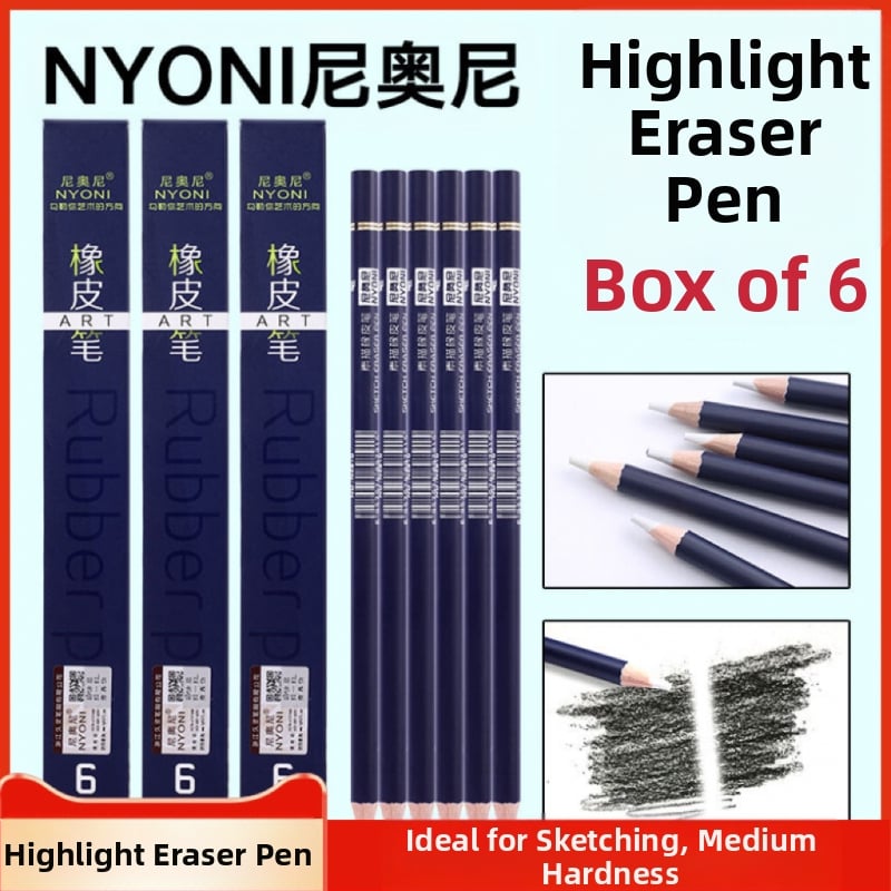 Nioni guminis plunksnos eskizams – medžiaga: guma; stilius: plunksnos tipo; naudojimas: eskizai, rašymas, tapyba; svoris: 50 g