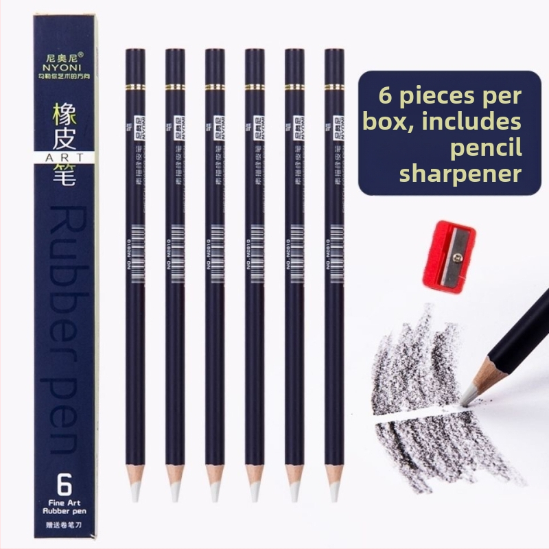 Nioni гума‑перо за скици – модел: гумено перо; материал: гума; стил: писалка; използване: скициране, писане, рисуване; тегло: 50 g