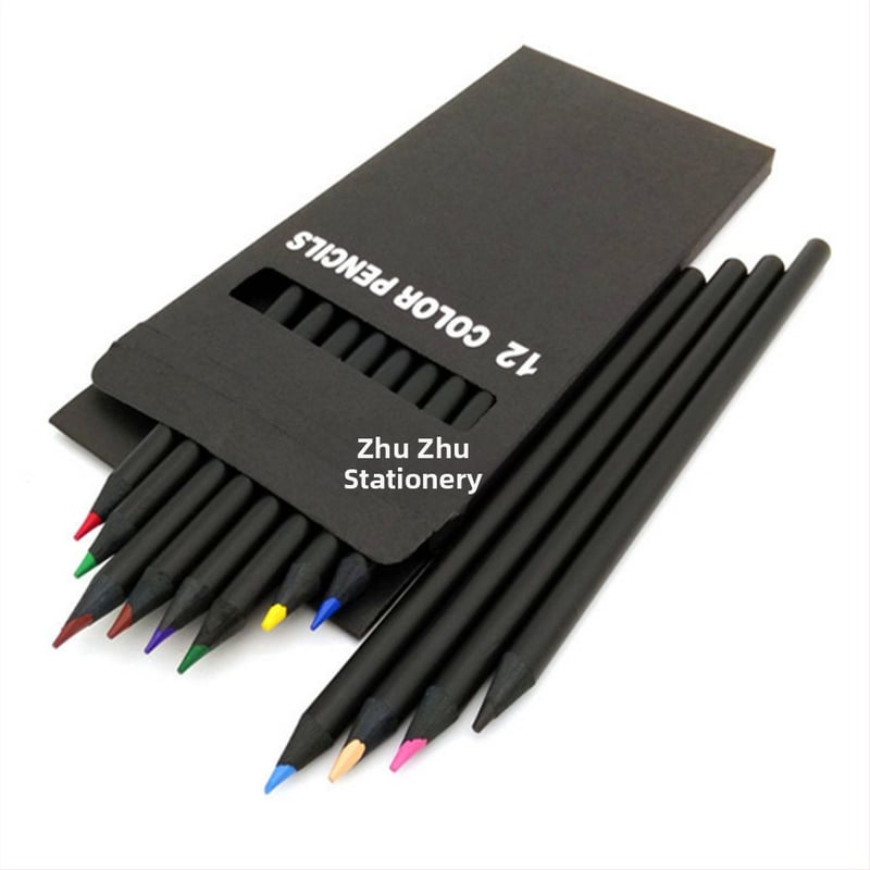 Комплект дървени моливи със деформирани меки моливи, карикатурни моливи, моливи с множество върха и моливи за строителни блокчета, блистерна опаковка за 12 кутии