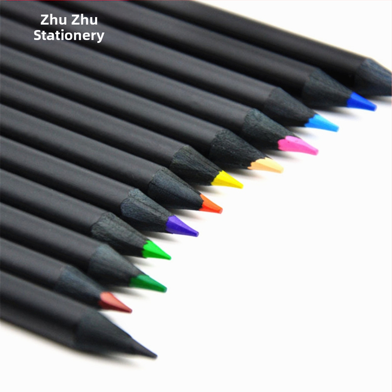 Комплект дървени моливи със деформирани меки моливи, карикатурни моливи, моливи с множество върха и моливи за строителни блокчета, блистерна опаковка за 12 кутии