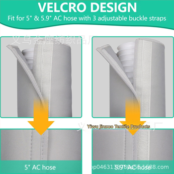 Κάλυμμα σωλήνα κλιματισμού με Velcro, μονωμένο, ανθεκτικό στη σκόνη και στη θερμότητα, προστατευτικό κάλυμμα εξαγωγής