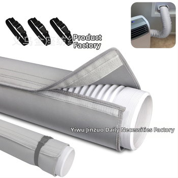 Κάλυμμα σωλήνα κλιματισμού με Velcro, μονωμένο, ανθεκτικό στη σκόνη και στη θερμότητα, προστατευτικό κάλυμμα εξαγωγής