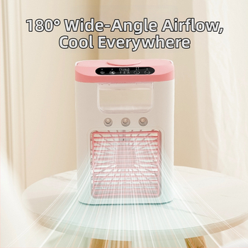 Επιτραπέζιος ανεμιστήρας με ενσωματωμένο υγραντήρα, USB τροφοδοσία, 3 ταχύτητες, μπαταρία 500–800 mAh, θόρυβος 36–45 dB