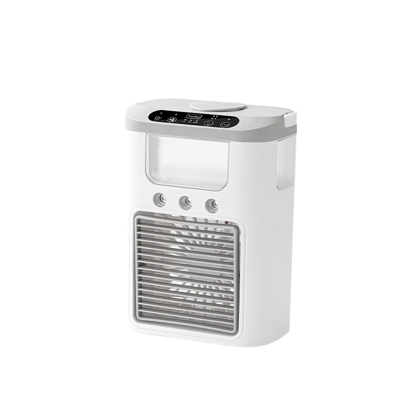 Stolni ventilator s ugrađenim ovlaživačem i maglom, USB napajanje, 3 brzine, baterija 500–800 mAh, buka 36–45 dB