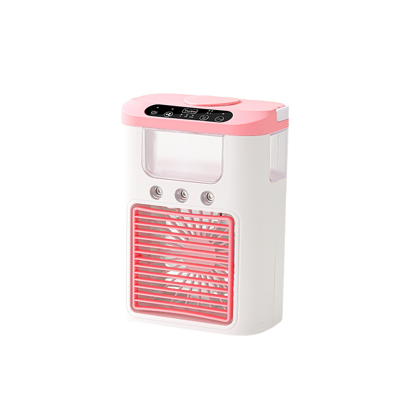 Stolni ventilator s ugrađenim ovlaživačem i maglom, USB napajanje, 3 brzine, baterija 500–800 mAh, buka 36–45 dB