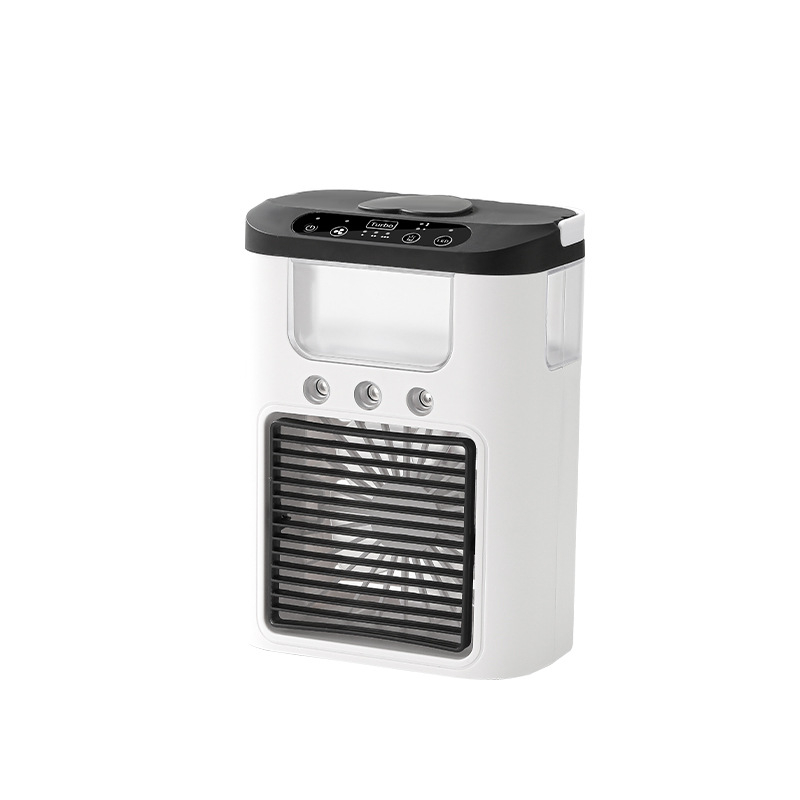 Stolni ventilator s ugrađenim ovlaživačem i maglom, USB napajanje, 3 brzine, baterija 500–800 mAh, buka 36–45 dB